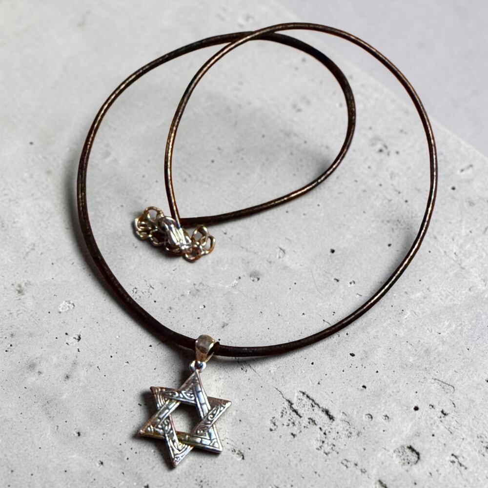 Celtic Star of David Sterling Silver Pendant Necklace